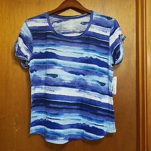 Blue print petite XL blue print shirt